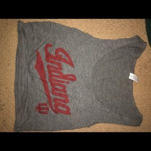 Indiana. Hoosiers tank game day crop top